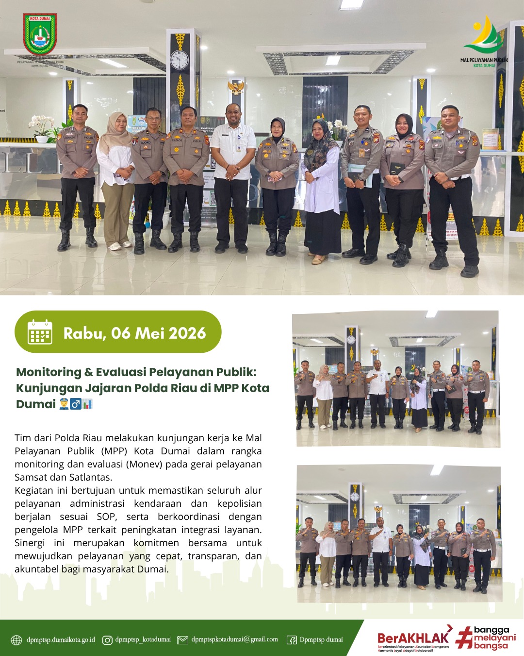 Kunjungan Jajaran Polda Riau di MPP Kota Dumai